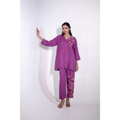 The House of Hemp Purple Aabha Co-Ord Set