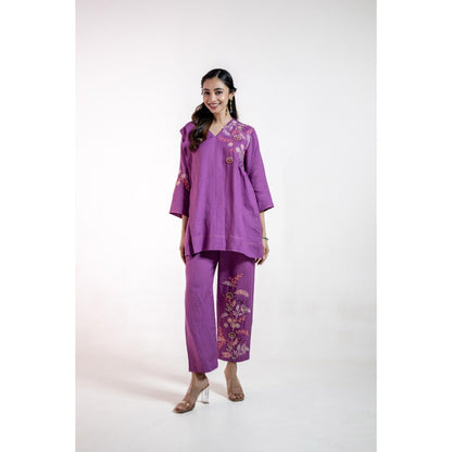 The House of Hemp Purple Aabha Co-Ord Set