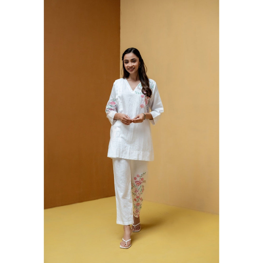 The House of Hemp White Viha Co-Ord Set