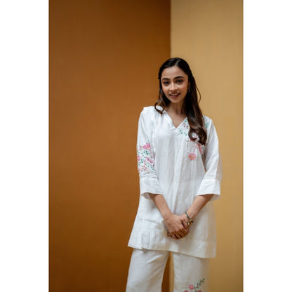 The House of Hemp White Viha Co-Ord Set