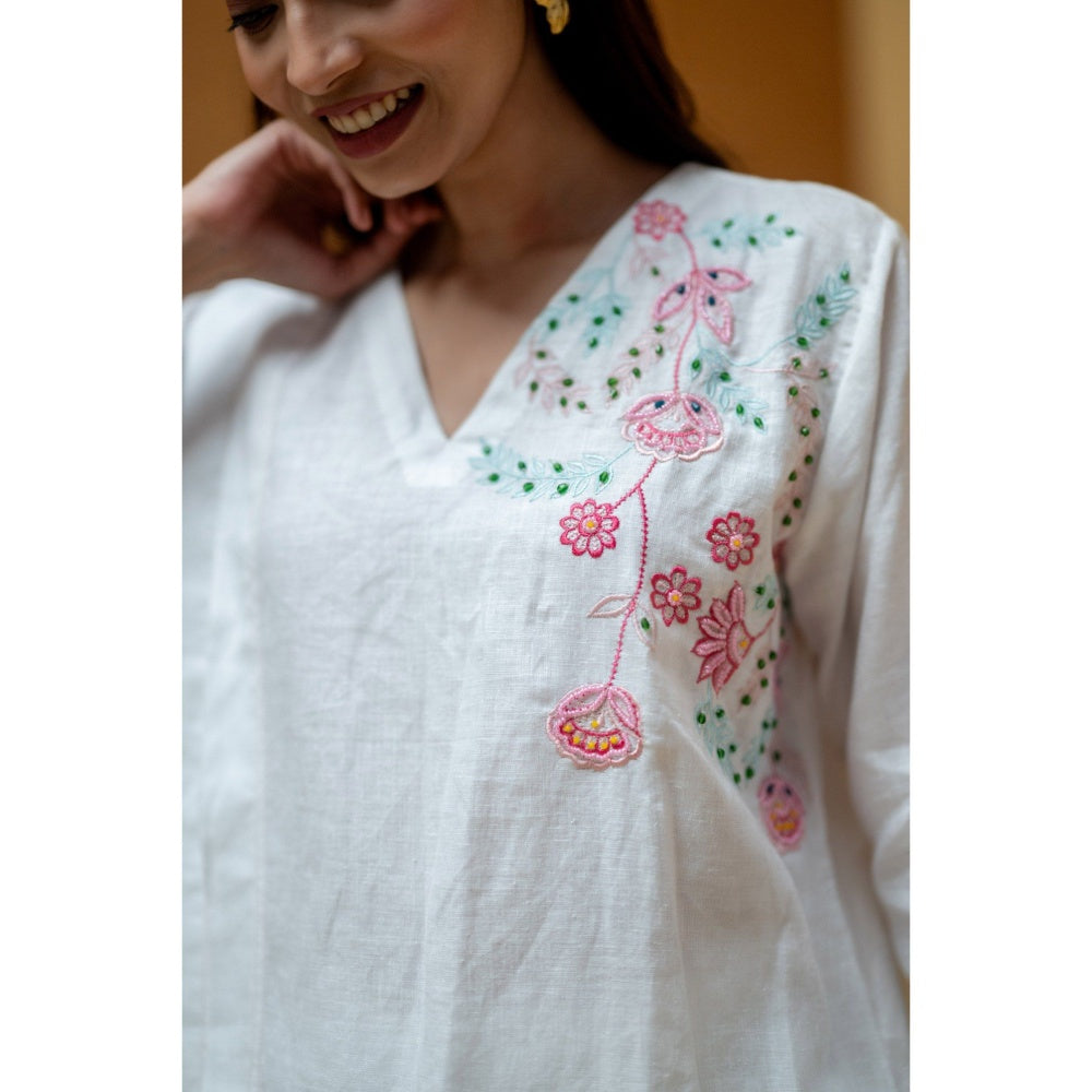The House of Hemp White Viha Co-Ord Set