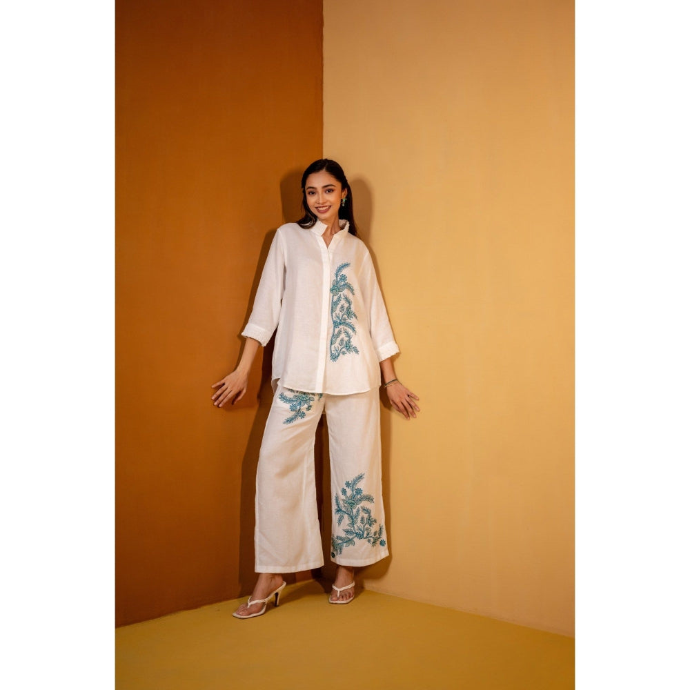 The House of Hemp White Aavya Co-Ord Set