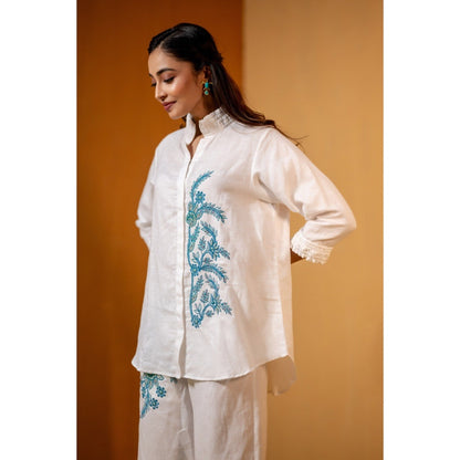 The House of Hemp White Aavya Co-Ord Set