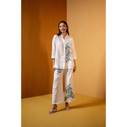The House of Hemp White Aavya Co-Ord Set