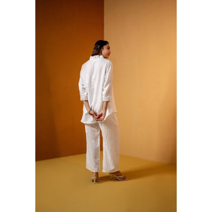 The House of Hemp White Aavya Co-Ord Set