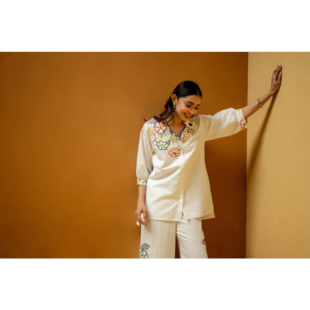 The House of Hemp White Aaira Co-Ord Set