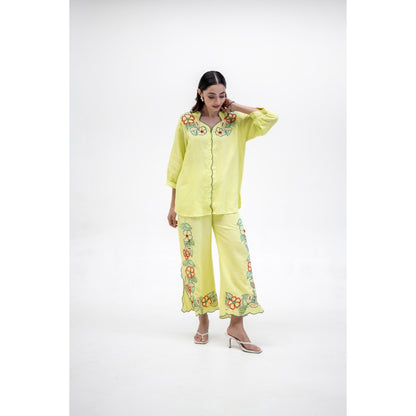 The House of Hemp Yellow Vaani Co-Ord Set