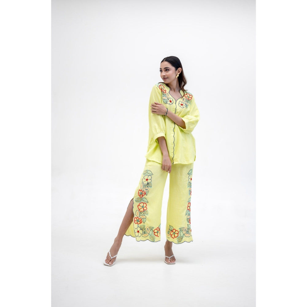 The House of Hemp Yellow Vaani Co-Ord Set