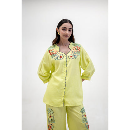 The House of Hemp Yellow Vaani Co-Ord Set