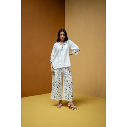 The House of Hemp White Neerja Co-Ord Set