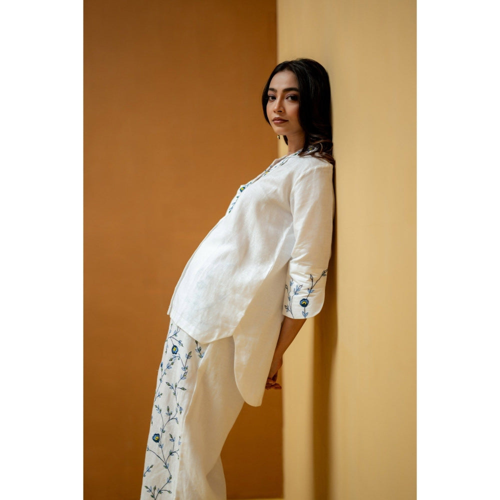 The House of Hemp White Neerja Co-Ord Set