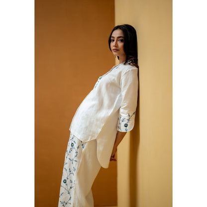 The House of Hemp White Neerja Co-Ord Set