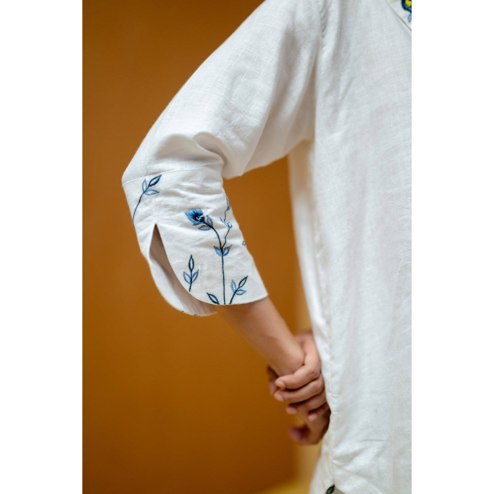 The House of Hemp White Neerja Co-Ord Set