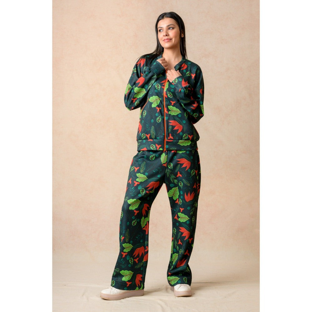THETAA Green Printed Co-Ord (Set of 2)