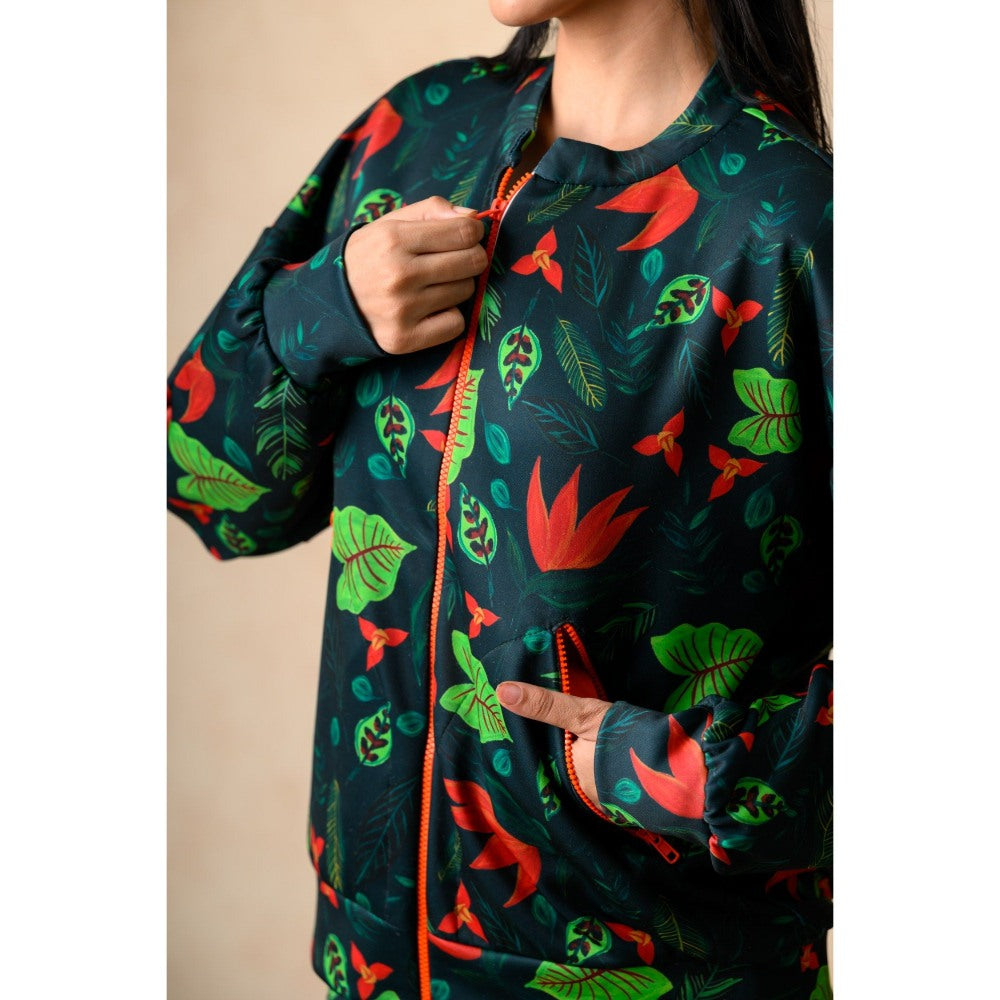 THETAA Green Printed Co-Ord (Set of 2)