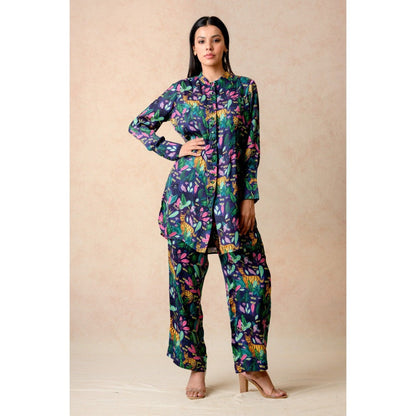 THETAA Blue Stone Embellished Co-Ord (Set of 2)