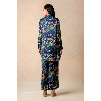 THETAA Blue Stone Embellished Co-Ord (Set of 2)