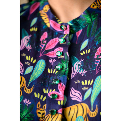 THETAA Blue Stone Embellished Co-Ord (Set of 2)