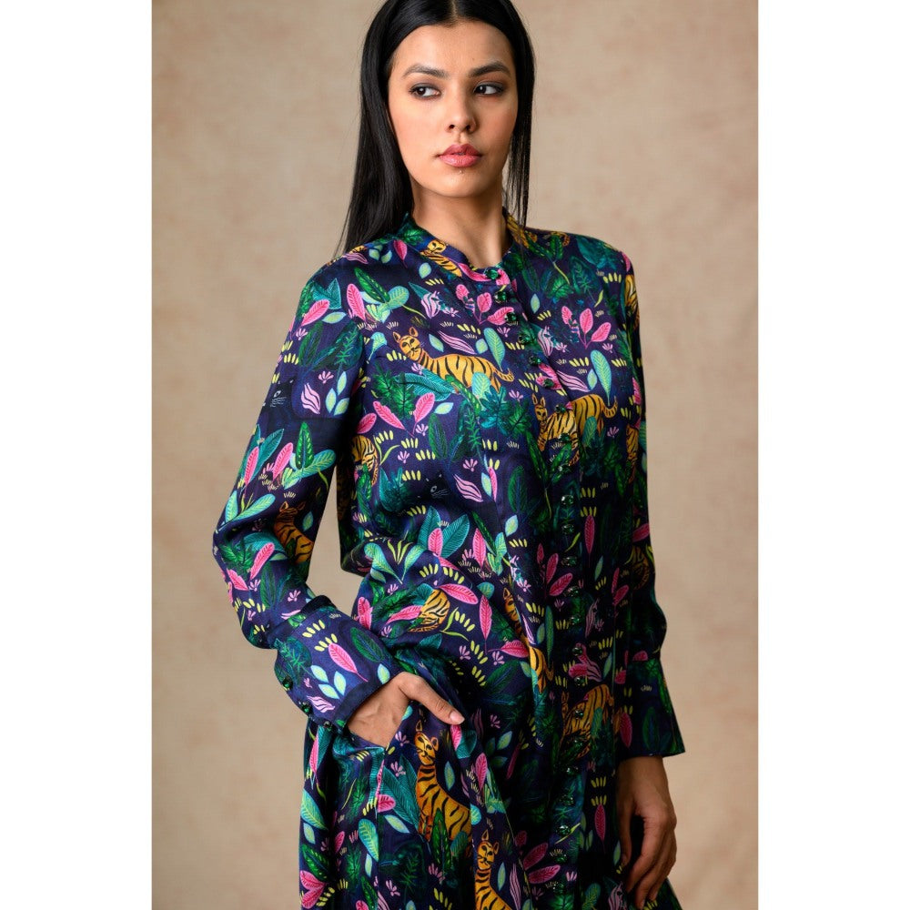 THETAA Blue Stone Embellished Co-Ord (Set of 2)