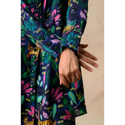 THETAA Blue Stone Embellished Co-Ord (Set of 2)