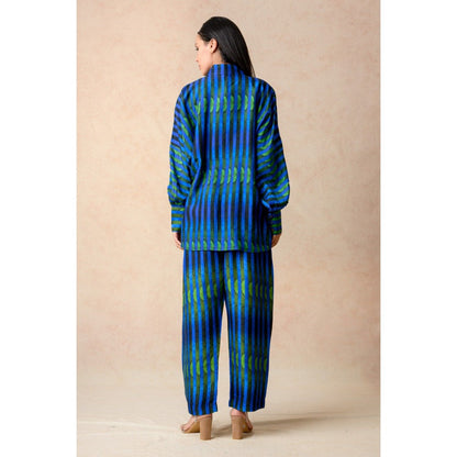 THETAA Blue Stripes Co-Ord (Set of 2)