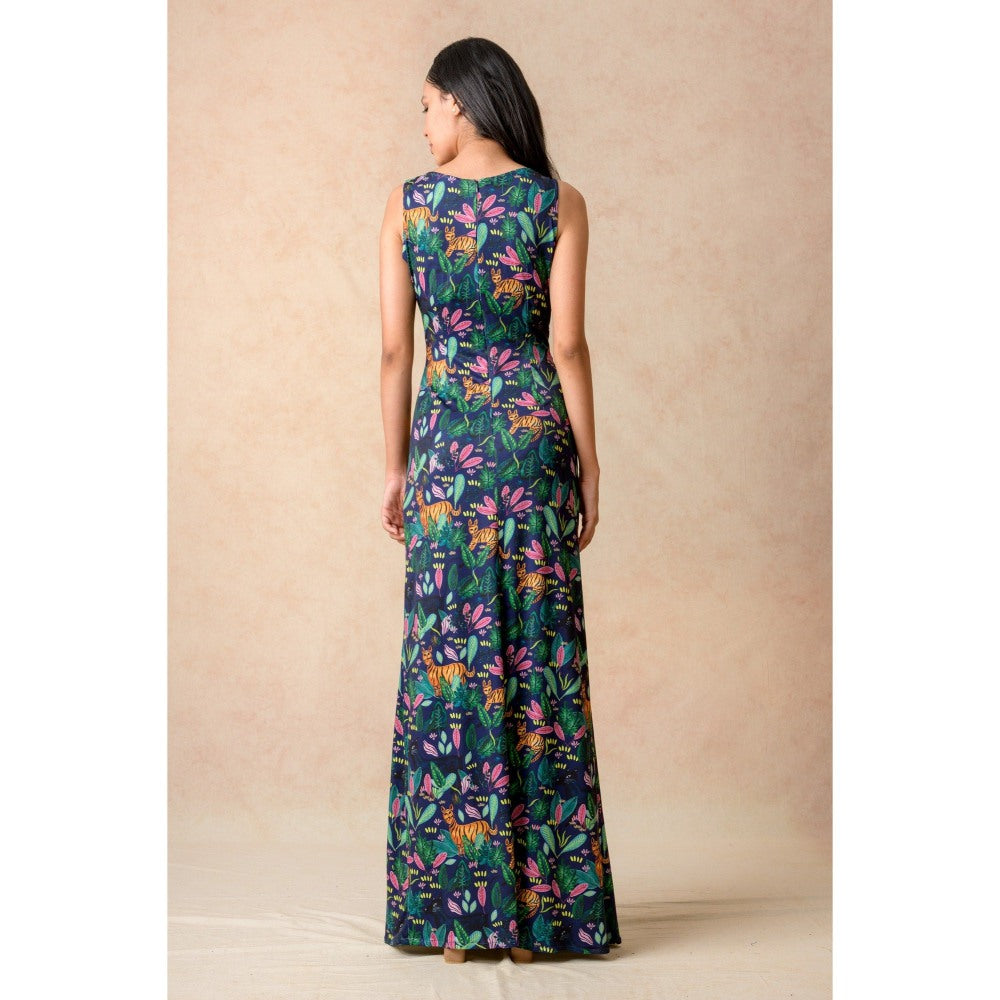 THETAA Green Ruching Gown