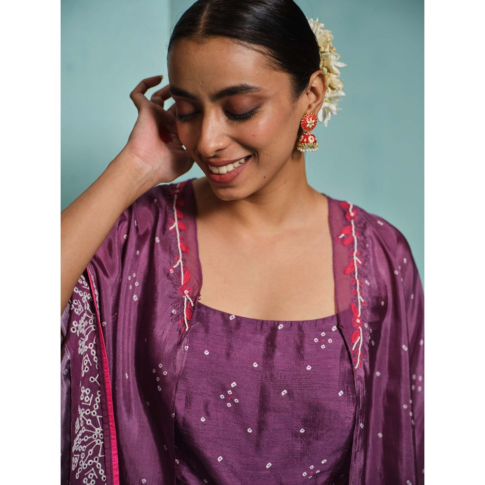 The Clothing Therapy Purple Jumpsuit with Jacket (Set of 2)