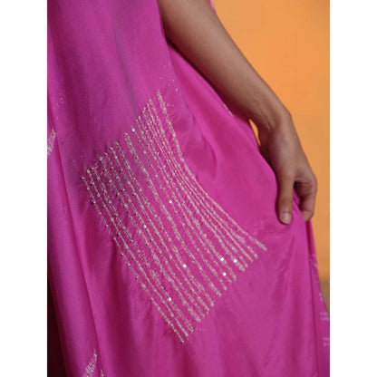 The Clothing Therapy Pink One Shoulder Dress