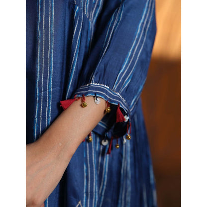 The Clothing Therapy Blue Kurta with Pant (Set of 2)