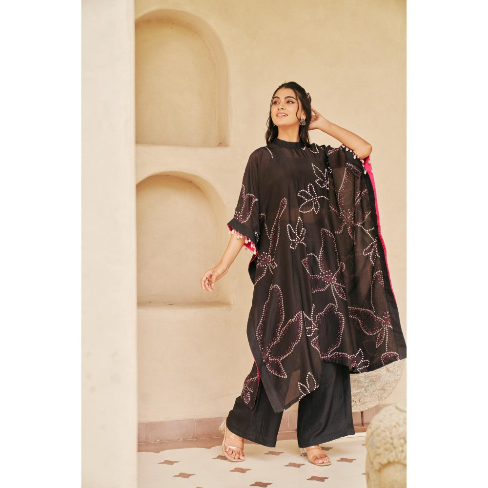 The Clothing Therapy Black Kaftan with Bustier and Palazzo