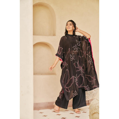 The Clothing Therapy Black Kaftan with Bustier and Palazzo