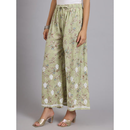 The Chikan Label Green Women's Modal Chikankari Co-Ord Set