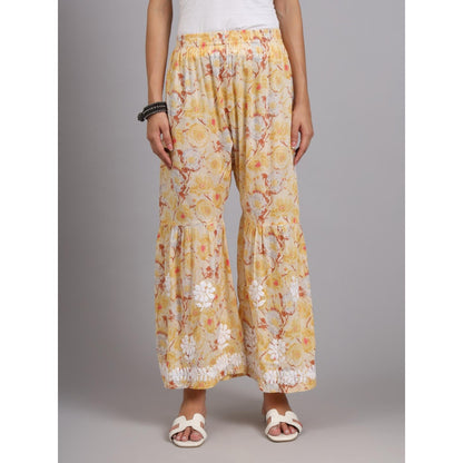 The Chikan Label Yellow Women's Mulmul Chikankari Co-Ord Set