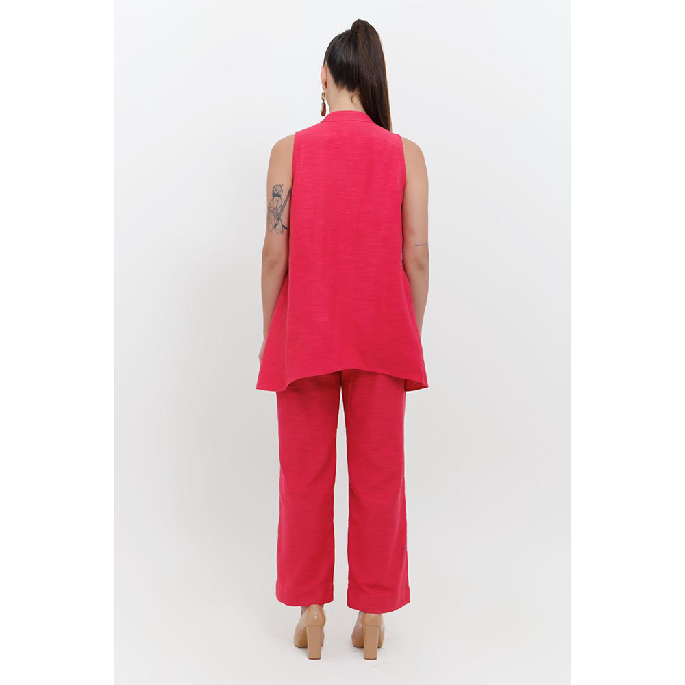 THE SILK LOVE Pink Shadow Bloom Co-Ord Set