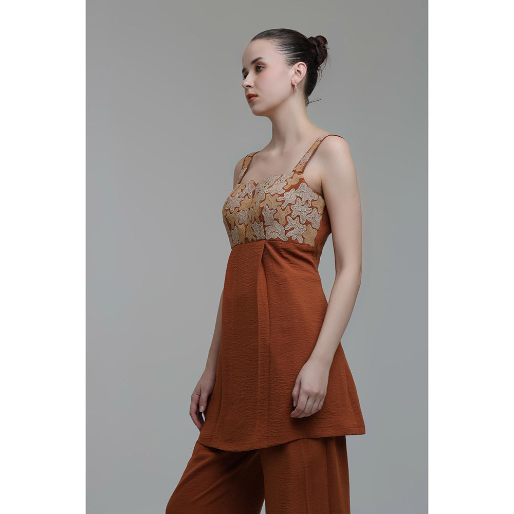THE SILK LOVE Mustard Alia Co-Ord Set