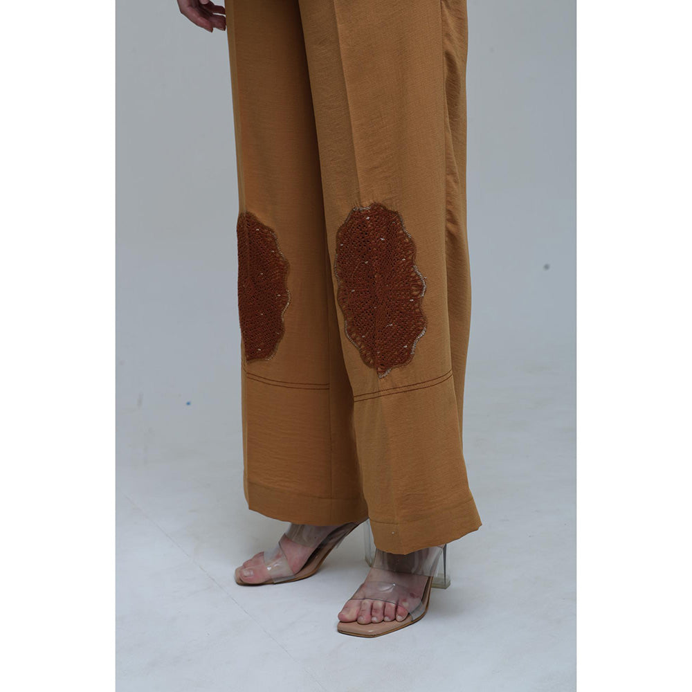 THE SILK LOVE Mustard Pixi Patch Co-Ord Set