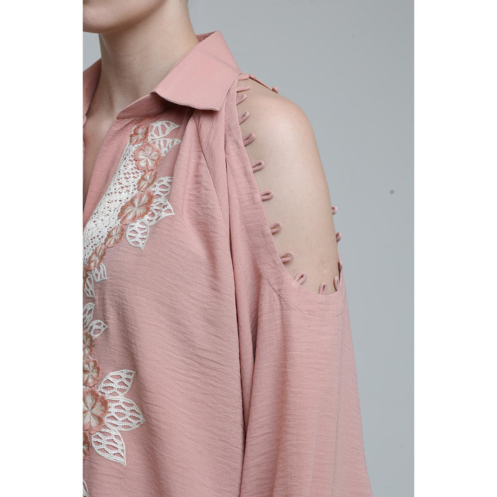 THE SILK LOVE Peach Fern Co-Ord Set