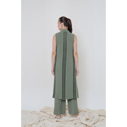 THE SILK LOVE Olive Romania Co-Ord Set