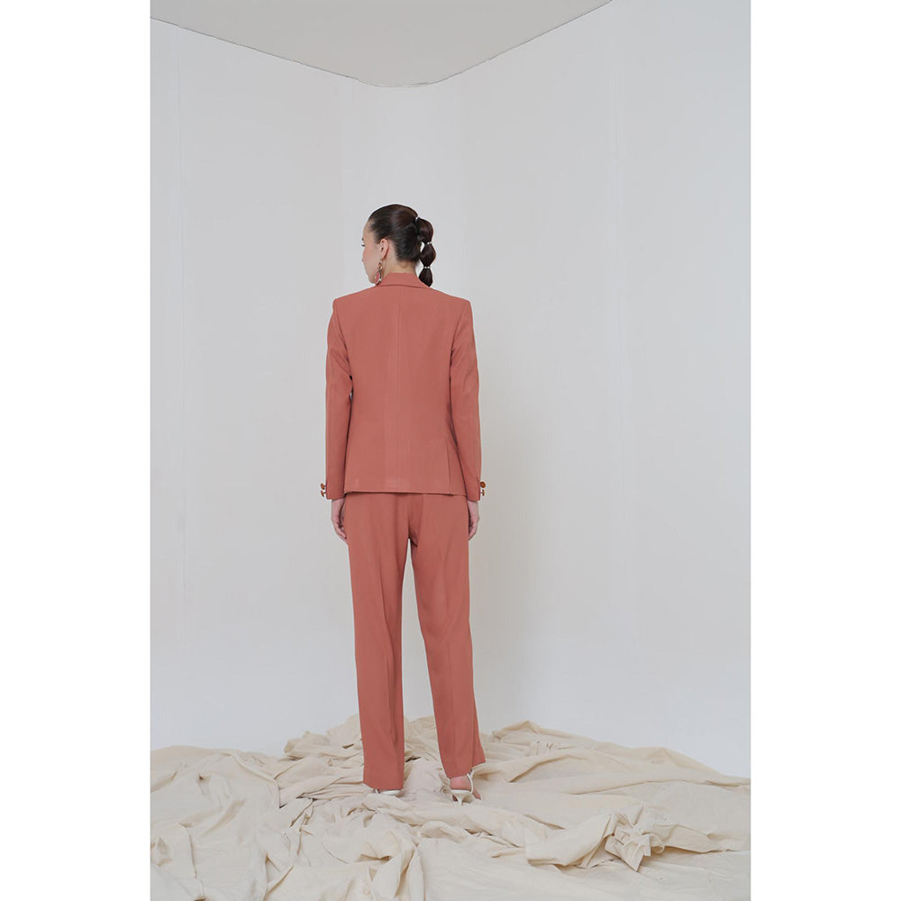 THE SILK LOVE Rust Dream Wave Co-Ord Set