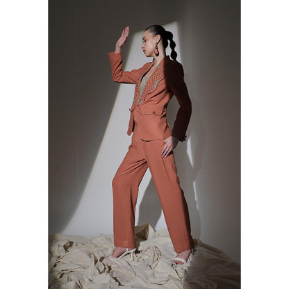 THE SILK LOVE Rust Dream Wave Co-Ord Set