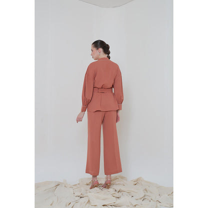 THE SILK LOVE Rust Dora Co-Ord Set