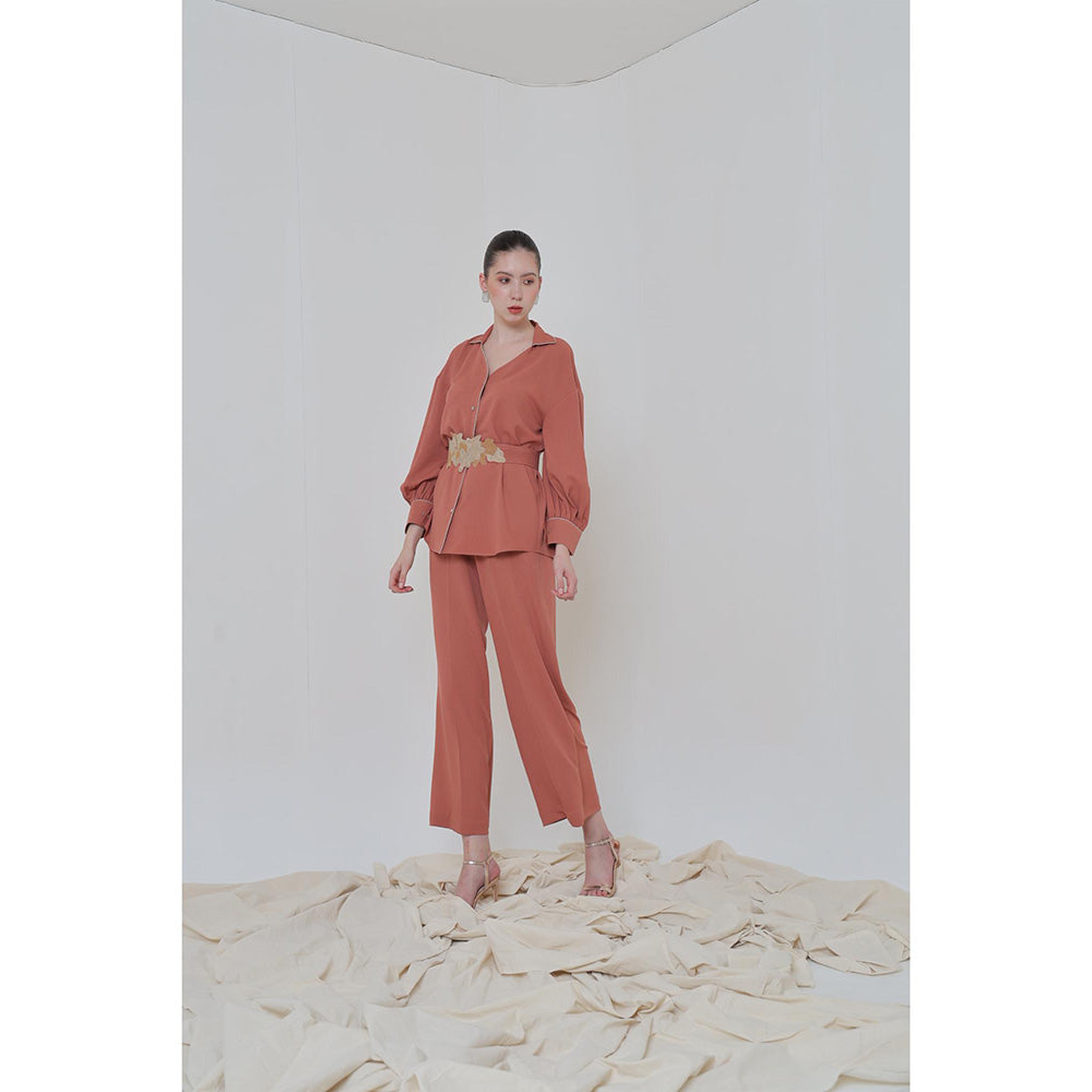 THE SILK LOVE Rust Dora Co-Ord Set