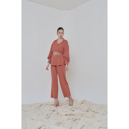 THE SILK LOVE Rust Dora Co-Ord Set