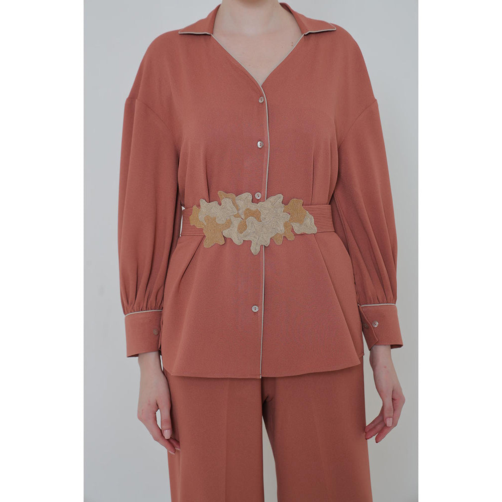THE SILK LOVE Rust Dora Co-Ord Set