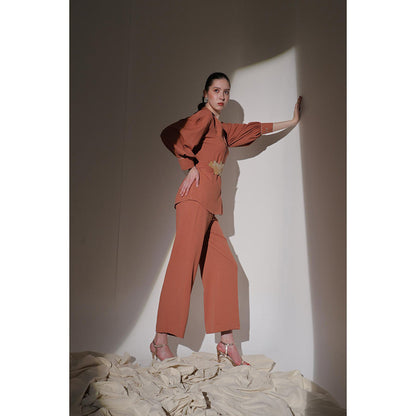 THE SILK LOVE Rust Dora Co-Ord Set
