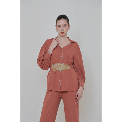 THE SILK LOVE Rust Dora Co-Ord Set