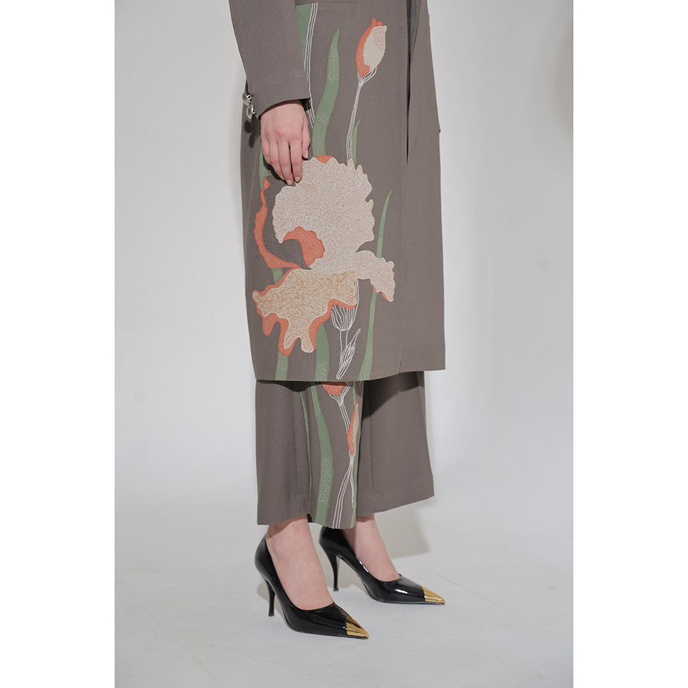 THE SILK LOVE Grey Zuri Co-Ord Set