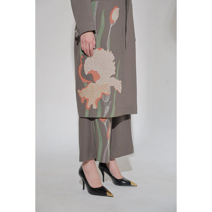 THE SILK LOVE Grey Zuri Co-Ord Set