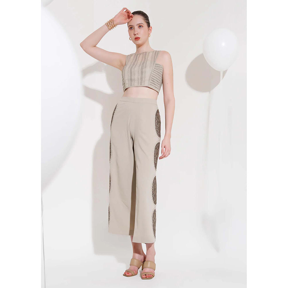 THE SILK LOVE Harbor Grey Zoe Oval Pant