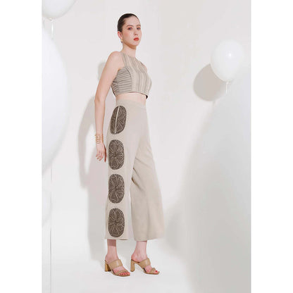 THE SILK LOVE Harbor Grey Zoe Oval Pant